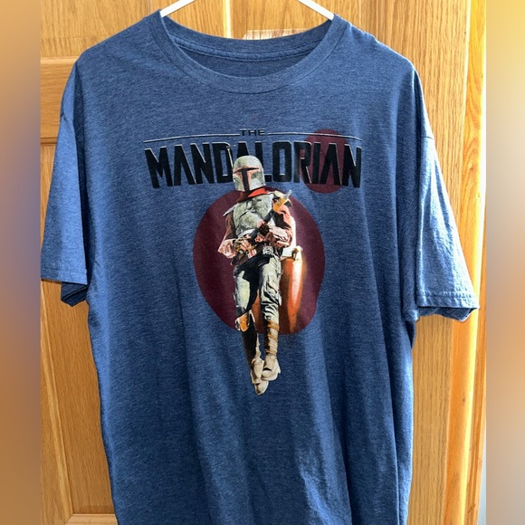Blue Star Wars Mandalorian Boba Fett Shirt - Picture 1 of 2